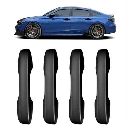 Xprite Car Door Handle Cover Compatible with 11th-Gen Honda Civic 2022-2026, Accord CR-V HR-V 2023 2024 2025 2026, Car Handle Protector Cover, Snap-on Exterior Door Handle Cover - Matte Black