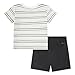 Soft Basic Cloud Slub T-Shirt and Shorts 2-Piece Outfit Set
