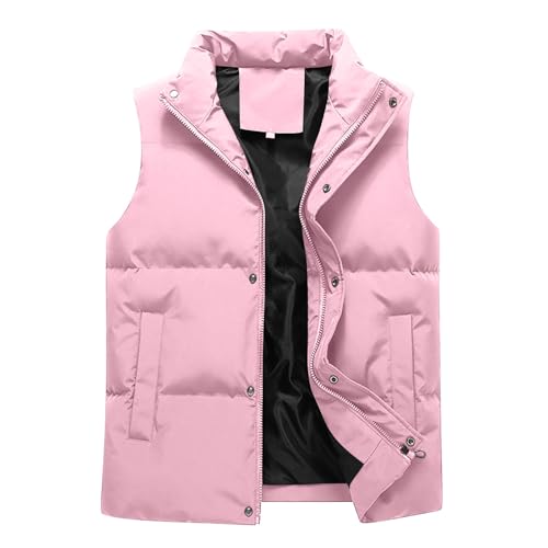 Lightweight Puffer Vest Men Big and Tall Warm Vest Zip Up Sleeveless Coat Casual Winter Vest with Pockets