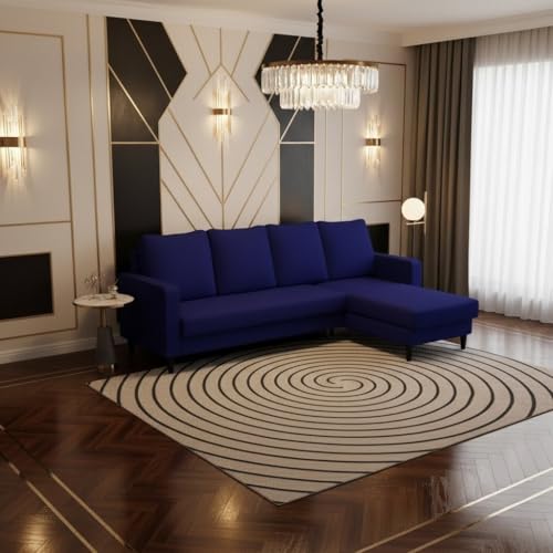 Image of The MM Furniture store Premium Fabric Sofa - Sapphire (5 Seater - RHS)