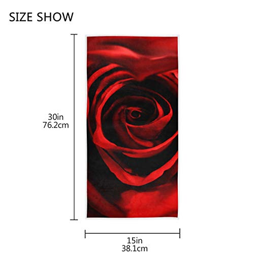 Suabo Red Rose Hand Towels For Wedding Anniversary Towel Face Bathroom Towel Dish Towel Decor Valentines Day #TOP2