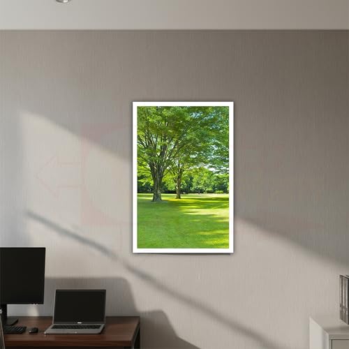 Image of Vastu Vardan Green Scenery Poster | Natural Paintings for Living Room | Size 13x 19 Inch Approx | Wall Scenery for Bedroom, Office, Home Decor | Painting Without Frame |