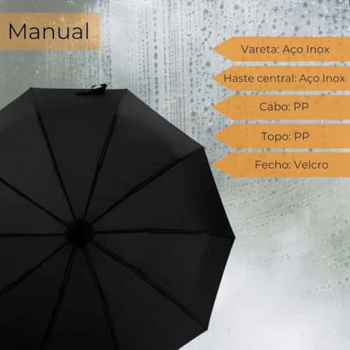 Guarda Chuva Sombrinha 10 Varetas Com Capa Reforçado Unissex Casita