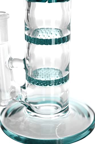 Heisenberg DUDE X3 Percolator Bong 27cm Schliff 14,5 (NS 14) Glasbong aus Borosilikatglas mit Honeycomb + Turbine… – Bild 5