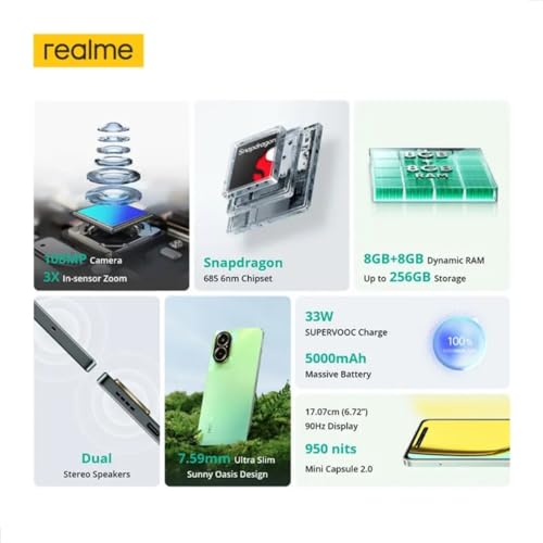 Realme C67 Dual SIM 256 GB Preto 8 GB RAM