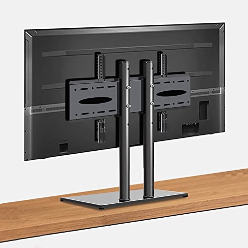 Universal tv Wall Mount Table Top, Mount with Thickened Double Column, Tabletop TV Base with Explosion-Proof Gasket, Fits 32-65 Inch Ultra Slim TVs