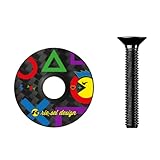 Riesel Design® - Stem:Cap – Carbon – Ahead Cap incluye tornillo de aluminio para bicicleta de carretera, gravel, ciclocross, MTB/Vorbau- & Dirección tapa para todos los ejes de horquilla, vástagos con