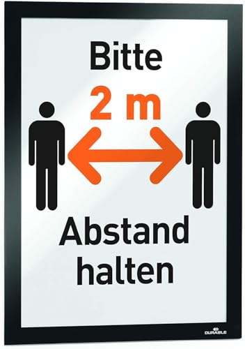 Durable 489901 Quadro informativo Duraframe (A4, autocolante com fecho magnético) 1 unidade, preto moldura informativa