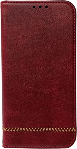 Étui pour iPhone 13 Pro Max housse cuir rabat avec béquille couleur B 6,7"