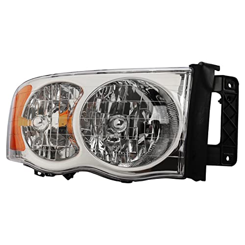 Image of TRQ Right Headlight Assembly Passenger Side Compatible with Dodge 02-05 Ram 1500 SLT ST Laramie SRT-10 02-05 Base 02-05 Ram 3500 Base CH2503135