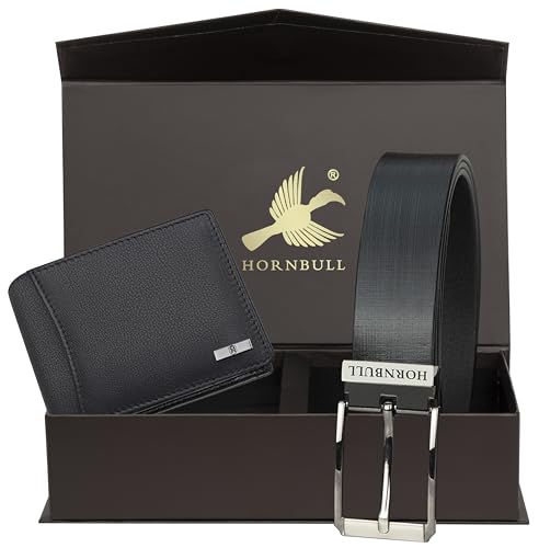 Mens Combo Wallet and Belt | Gift Set for Men | Gift Hamper for Boys | Wallets Men Leather (Black)2