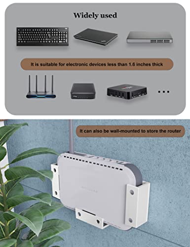 Soporte ajustable para laptop blanco para montaje bajo escritorio miniatura 4