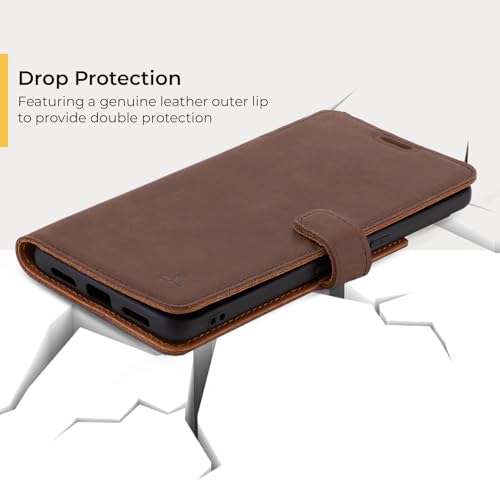 Snakehive Leather Wallet Phone Case for Google Pixel 8 Pro || Vintage Wallet || Genuine Leather with Viewing Stand & 3 Card Holder || Flip Folio Cover with Card Slot (Brown)