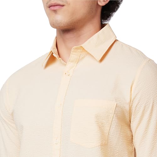 Image of Spykar Men's Regular Fit N /A Full Sleeve Solid Casual Shirts