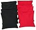 Cornhole Bags Set - (4 Black, 4 Red) By Free Donkey Sports