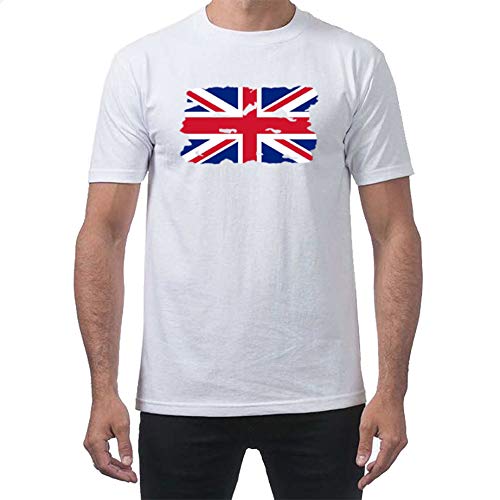 Ay Cabron™ UK | United Kingdom | Great Britain | Union Jack Burn Flag Cotton T-Shirt For Men