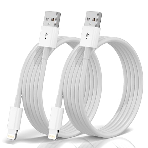 2Pack USB to Lightning Cable 3FT [Apple MFi Certified] iPhone Fast Charger Cord CarPlay Cable Compatible with iPhone14/13/12/11/Pro Max/X/XS/XR/XS/8/7/6/Plus/SE iPad Pro/Air/Mini Charging Cable
