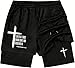 PCAEOVM I Can Do All Things Through Christ Who Strengthens Track Short I Can Do All Things Through Christ 2 in 1 Shorts Large