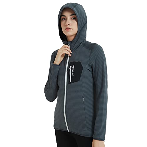 Metarino Womens Athletic Jacket Hooded Sweatshirt Full Zip Lightweight Track Active Hoodie Jacket For Workout,Running,Sports,Dark Grey,Medium (Mata-6327) #TOP7