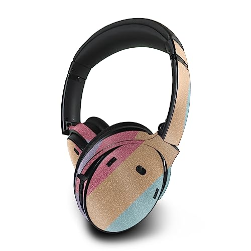 Image of MightySkins Glossy Glitter Skin Compatible with Bose QuietComfort 45 Headphones Peaches and Cream | Protective, Durable High-Gloss Glitter Finish | Easy to Apply