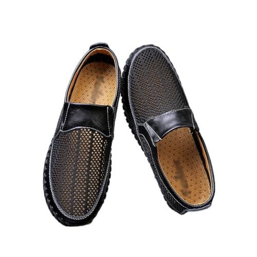 FMURY Outdoor Men Leather Shoes Loafers Mesh Men Sneakers Male Loafers Moccasins2