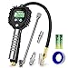 Produktbild WZTO Digital Reifendruckprüfer und reifenfüller, Geeicht luftdruckprüfer 255 PSI Hohe Präzision Reifendruckmessgerät mit LCD-Bildschirm für alle Fahrzeuge LKW Motorrad (US&EU Standard Anschluss)