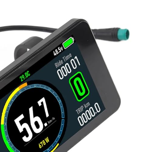 Écran LCD T8 pour vélo électrique compatible de 24V à 72V étanche - 6