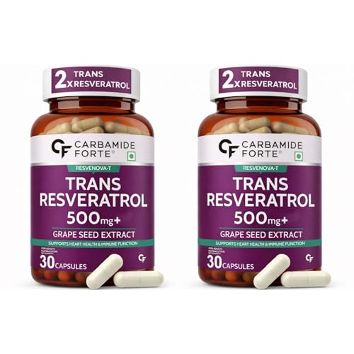 Image of Carbamide Forte Trans-Resveratol 500mg - 30 Capsules (Pack of 2)