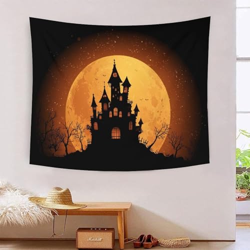 Tapisserie Halloween 3D MJFCoin 180x230cm grand format pour décoration murale de chambre