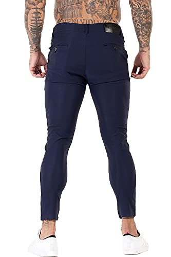 Gingtto Mens Casual Pants Slim Fit Stretch Chino Dress Pants For Men Blue Size 30 #TOP7