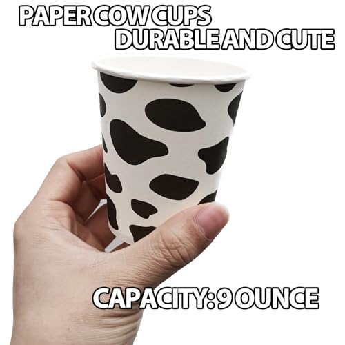 Eacitown PARTY CUPS CHECKERED PAPER CUPS 30 Pcs Cow Cups Cowgirl Cups Cow Print Paper Cups Cow Party Favors Cowgirl Baby Shower Decorations Farm Birthday Party Supplies thumb #6