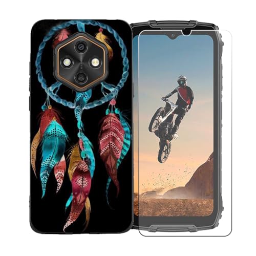 �pGYDQQKJ�P�[�X Ulefone Rugking 4 Pro + �����K���X�X�N���[���ی�t�B���� �A���ȃ\�t�g�V���R���P�[�X�ی�TPU�J�o�[�̃P�[�X�J�o�[ �p�� (6.65") - BST3