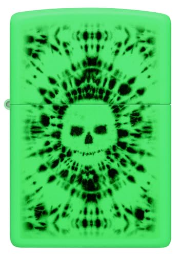 Image of Zippo Glowing Skull Design Glow in the Dark Pocket Lighter