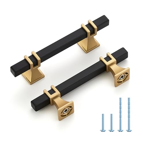 HOME EDIT Black & Gold Pulls Cabinet Handles 3 Inch 10 Pack