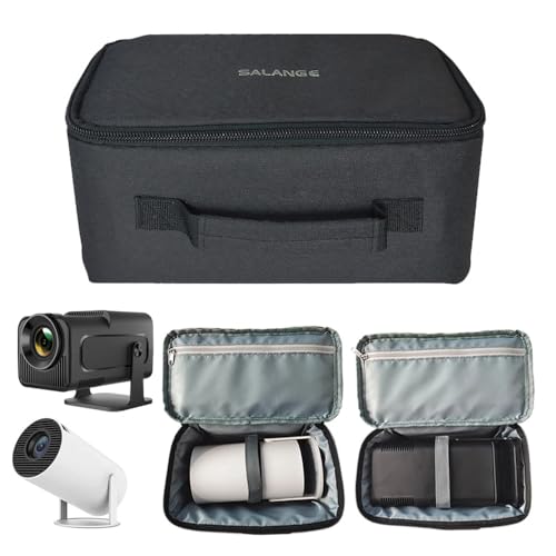 Bolsa de Proteção para Projetor MagCubic HY300 HY320 MiniHY320, Preta, com Compartimentos Internos, 24 x 13 x 12 cm