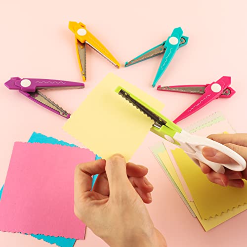 Decorative Paper Edge Scissors Set, 5 works Replaceable Scissor Edges with Portable Organizing Container - Image 2