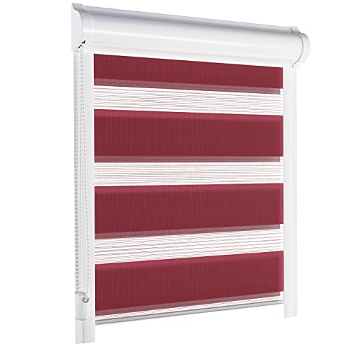 schattenfreu.de Doppelrollo mit Kassette nach Maß | Zum Ankleben ohne...