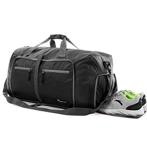 Duffel Bag 60L Packable Duffle Bag with Shoes Compartment Unisex Travel Bag Water-Resistant Duffle Bag