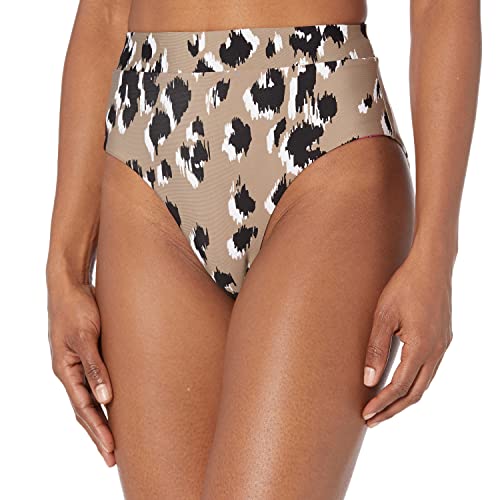 Trina Turk Women's Standard Lynx Reversible Banded High Waist Bikini Bottom, Multicolor, 14 Trina Turk Women's Standard Lynx Reversible Banded High Waist Bikini Bottom, Multicolor, 14