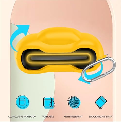 Image of WELCROS Soft Silicone Case Cover Compatible for GoBoult Audio UFO | GoBoult Astra | GoBoult Mustang Torq (Yellow)