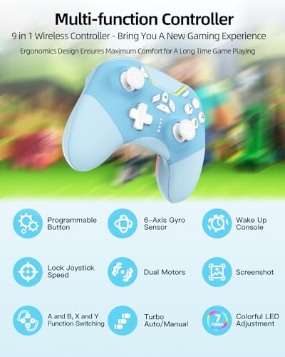 Image of iPhone Controller with Phone Clip, Hall Effect Joystick Wireless Bluetooth Gaming Controller for Android /iPhone /Apple Arcade MFi Games /PC /Switch /Steam with Macro /Lock Joystick Speed /6-Axis /Motor /Turbo