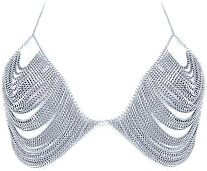 Women's Sexy Body Chain Multi layer Chest Chain Fashion Bra Chain Accessories Gift Body Jewelry