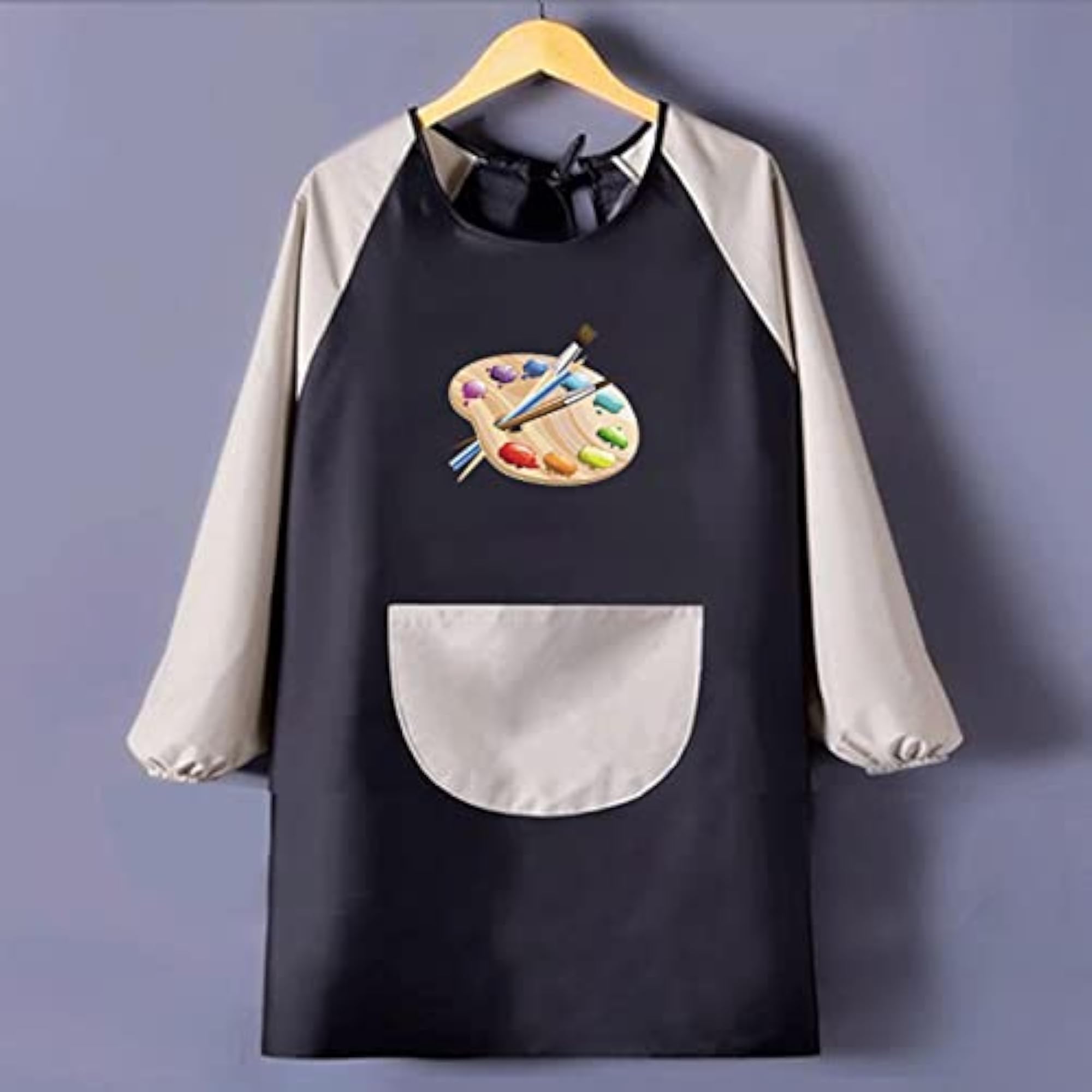 Cartoon Kids Painting Apron with Palette Pattern