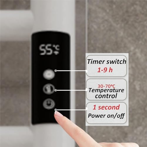 Sèche-serviettes électrique contre l'humidité avec minuterie réglable - 5