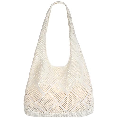 HJZHII Sommer Strandtasche, Boho Tote Bags Crochet Totes Mesh Beach...