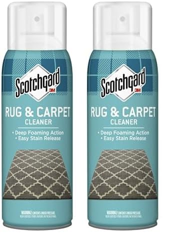 Scotchgard Rug & Carpet Cleaner, Fabric Cleaner Blocks Stains During Spring and Summer Gatherings, Cleaning Sprays Make Cleanup of Stains from Muddy Footprints Easier, 14 oz (Pack of 2)