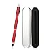 SMTTW 4-in-1 Multicolor pen-multi color pen in one-mechanical pens- Metal Cased Multifunction Pen - Black Ball Pen, Blue Ball Pen, Red Ball Pen and 0.5mm Mechanical Pencil (Red) Christmas Gift Pen