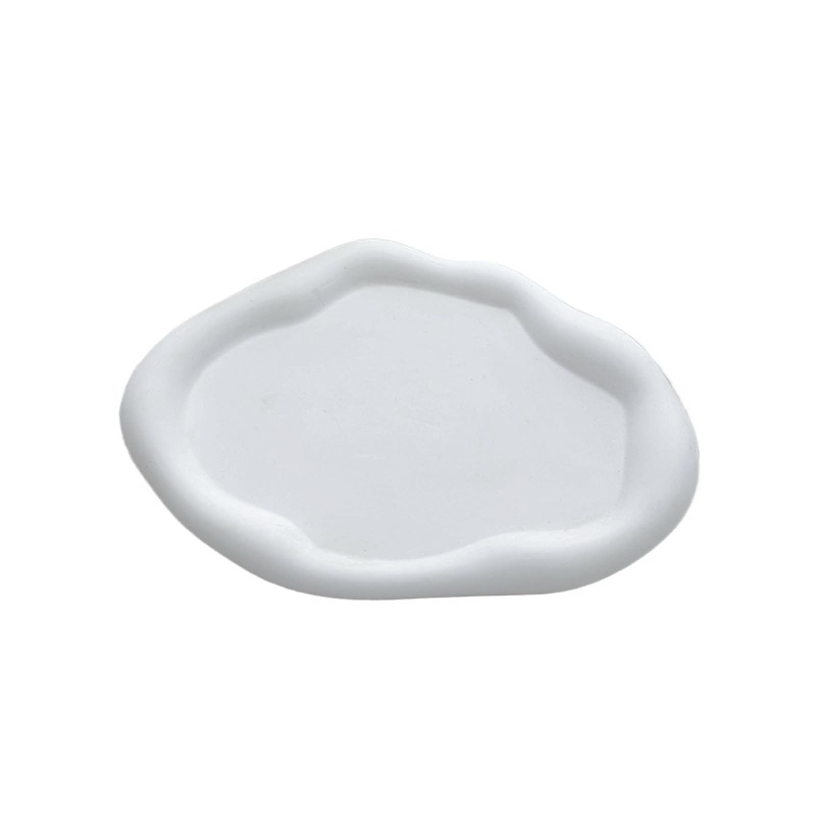Edvkrgqx Oval(24X16cm) Ceramic Trinket Tray, White Ceramic Jewelry Trinket Dish, Display Shelf, Candle Tray, Home Decoration(Oval(24X16cm))
