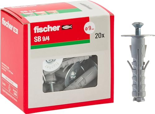 Diametro foro: 9mm; profondità minima foro: 50mm; lunghezza tassello: 40mm; apertura gancio: 8mm; diametro rondella: 22mm; filettatura: M 4
