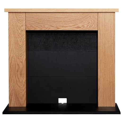 Adam Chester Electric Stove Fireplace in Oak & Black, 39 Inch